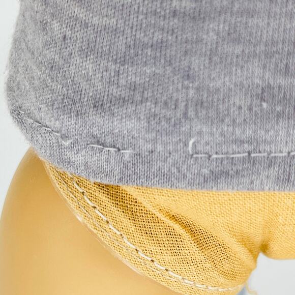 Grey I Heart Paris Doll Short Sleeved Top/T-Shirt With Velcro Closure 18" Dolls - Picture 13 of 13